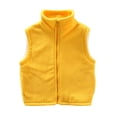 thumbnail image 1 of Comdrip Toddler Boys Girls Fall Winter Sleeveless Vest Coat , Warm Zip Outerwear Jacket Yellow 120, 1 of 5
