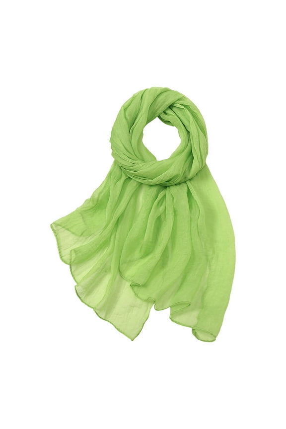Travel Scarf, Women's Chiffon Scarves Lady Light Soft Fashion Solid Scarf Wrap Shawl Scarves for Women Mint Green one Size