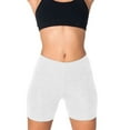 thumbnail image 1 of Comdrip Under Dress Shorts Women, Women's Solid Color Plus Size Elastic Cotton 3 inch Leggings Biker Shorts Women Tummy Control White L, 1 of 3