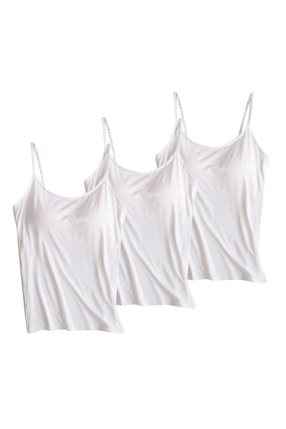 Undershirts for Women, Chest Cushion Suspender Tank Top without Ring Cup Outer Wear Underwear Yoga Sports T Shirt Tank Top for Women Watermelon Red 3XL
