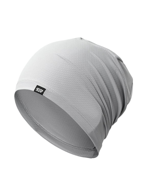 Unisex Breathable Lightweight Quick Dry Beanie Helmet Liner Adjustable Stretch Fit Hat Construction Gym Workout Grey