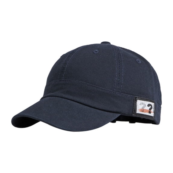 Comdrip Unisex Short Brim Baseball Cap Cotton Summer Sports Hat, Navy One Size