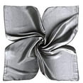 thumbnail image 1 of Comdrip Unisex Square 90X90 Cm Like Neck Head Scarf - Women's Fashion Satin Scarf Bandana for Hair Wrapping at Night. Silver One Size, 1 of 1