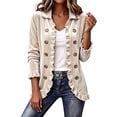 Velvet Collapse Comdrip Velvet Coats for Women Lapel Trim Double Breasted Long Sleeve ...