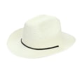 thumbnail image 1 of Comdrip Western Cowboy Hat Original Panama Hat for Men And Women Fedora Weave Straw Summer Beach Sun Hat Protection Uv Upf50+ White One Size, 1 of 3