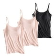 thumbnail image 1 of Comdrip Women Camisole Tops, Chest Cushion Suspender Tank Top without Ring Cup Outer Wear Underwear Yoga Sports T Shirt Women Undershirt Beige L, 1 of 2