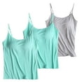 thumbnail image 1 of Comdrip Women Camisole Tops, Chest Cushion Suspender Tank Top without Ring Cup Outer Wear Underwear Yoga Sports T Shirt Women Undershirt orange 4XL, 1 of 2