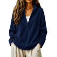 thumbnail image 1 of Comdrip Women's Long Sleeve Classic V Neck Pullover Sweater Casual Loose Fall Winter Knitted Fashion Formal Daily Wear Navy S, 1 of 7