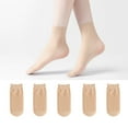 thumbnail image 1 of Comdrip Women's Nylon Socks Ankle High Pantyhose 10 Pack, Beige One Size, 1 of 4