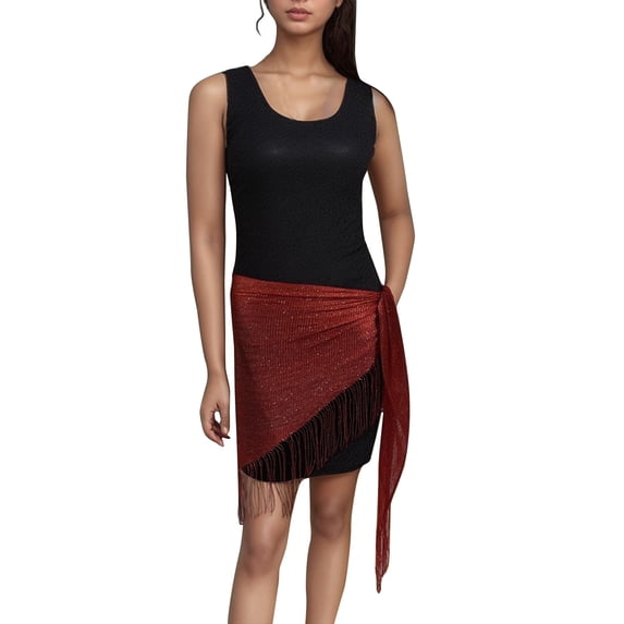 Comdrip Women's Sheer Beach Sarong Cover up Wrap Skirt Swimwear Bathing Suit Short Bikini Swimsuit Coverups Quick-Dry Wicking Wear As Skirt Shawl Red