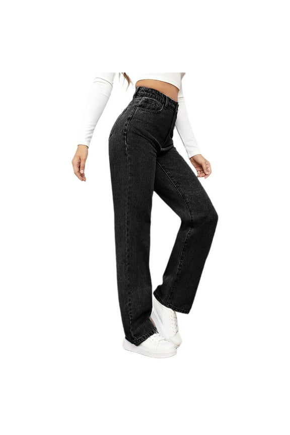 Womens Jeans High Waisted! Sweatpants That Look Like Jeans 2025 Jeans Seraphae Sweatpant Jeans Denim Sweatpant Jeans for Women Wide Leg Jeans Woman Black L
