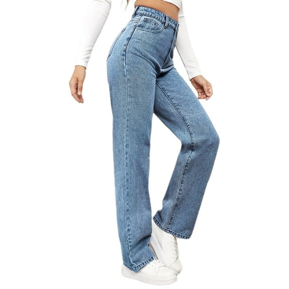 Comdrip Womens Jeans High Waisted! Sweatpants That Look Like Jeans 2025 Jeans Seraphae Sweatpant Jeans Denim Sweatpant Jeans for Women Wide Leg Jeans Woman Light Blue 3XL