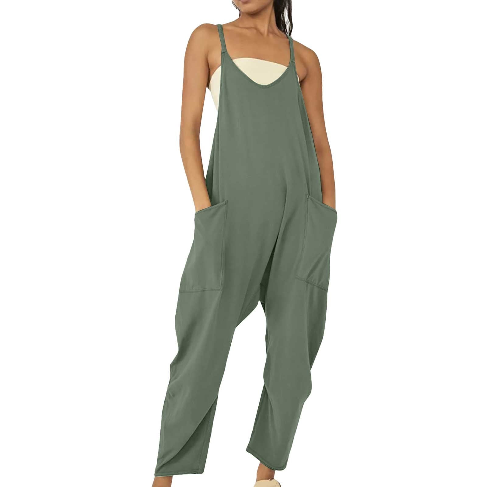 Women's Solid Color Casual Versatile Jumpsuit