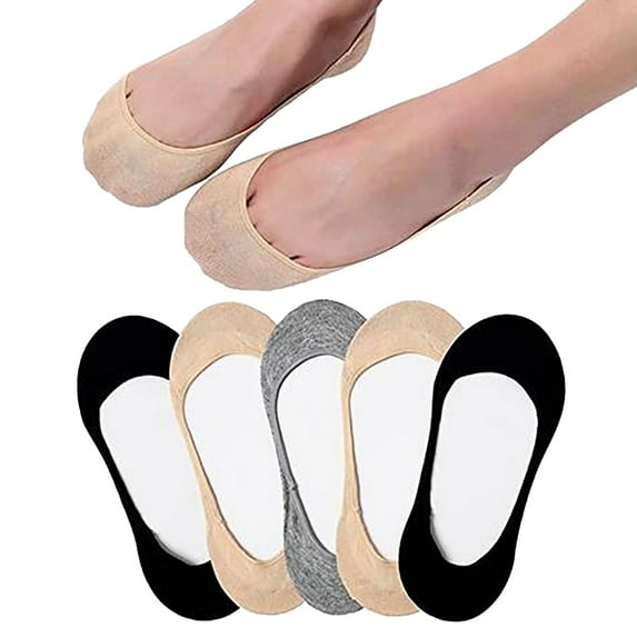 Comdrip Womens No Show Socks, 3 Pairs of Women's Ultra Thin Solid Color Sports and Leisure Silicone Anti Non Falling Heel Shallow Mouth No and Breathable Socks No Show Socks Womens Clear One Size
