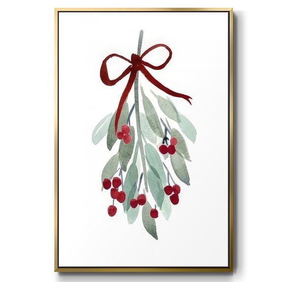 Come Across I - Framed Gallery Wrapped Holiday Canvas - 17 x 25 - Gold Frame