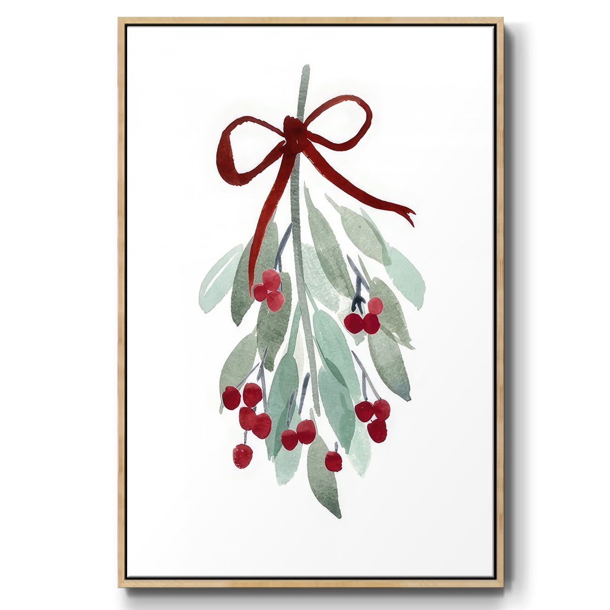 Come Across I - Framed Gallery Wrapped Holiday Canvas - 17 x 25 - Natural Wood Frame
