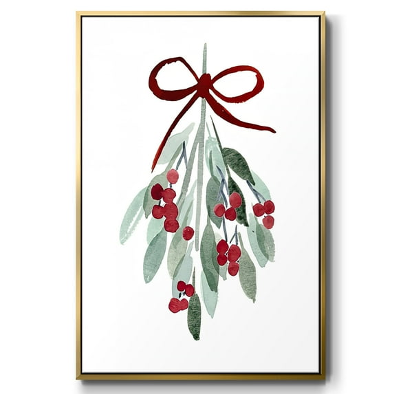 Come Across II - Framed Gallery Wrapped Holiday Canvas - 27 x 41 - Gold Frame