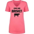 thumbnail image 1 of Come And Brisket Womens V-Neck T-Shirt, 1 of 2