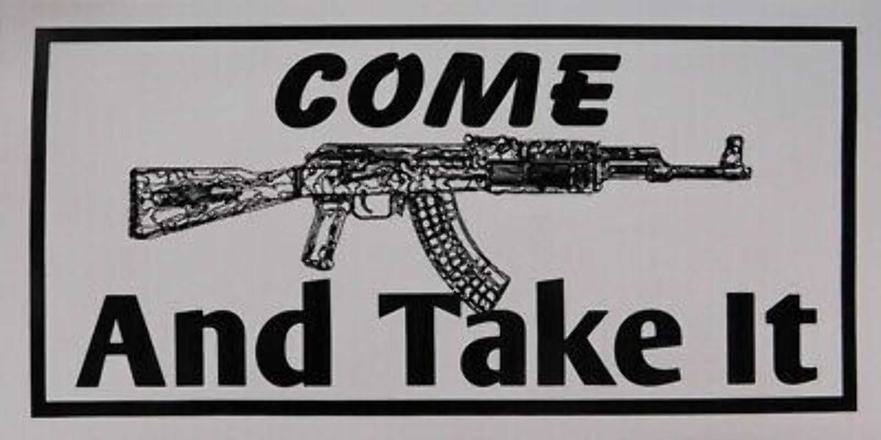 Come And Take It Rifles White Black Vinyl Decal Bumper Sticker ...