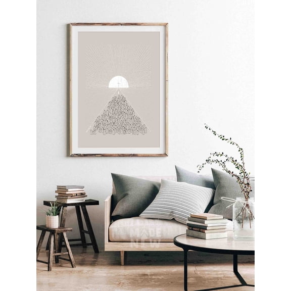 Come Follow Me Cross Poster, Unframed Paper Poster 8x10in