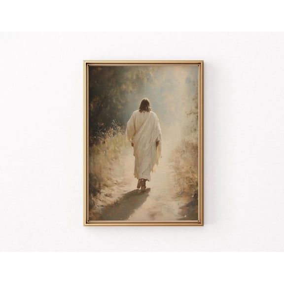 Come Follow Me Jesus Christ Art Savior Christian Portrait Wall Art Print, Christian Home And Prayer Room Decor