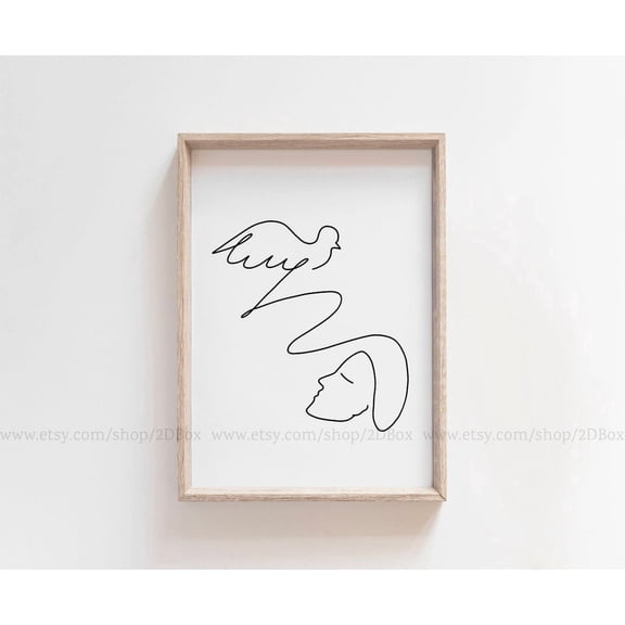 Come Holy Spirit Illustration Dove Line Art Modern Christian Bible Verse Church Decor Pentecost Day Wall Art Print