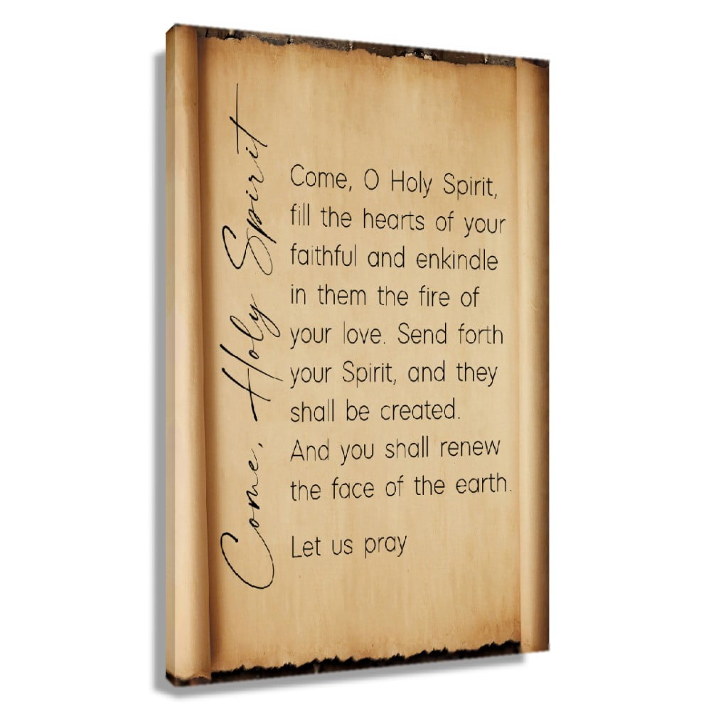 Come Holy Spirit Prayer Quotes Wall Art Prints Poster Nature Wall