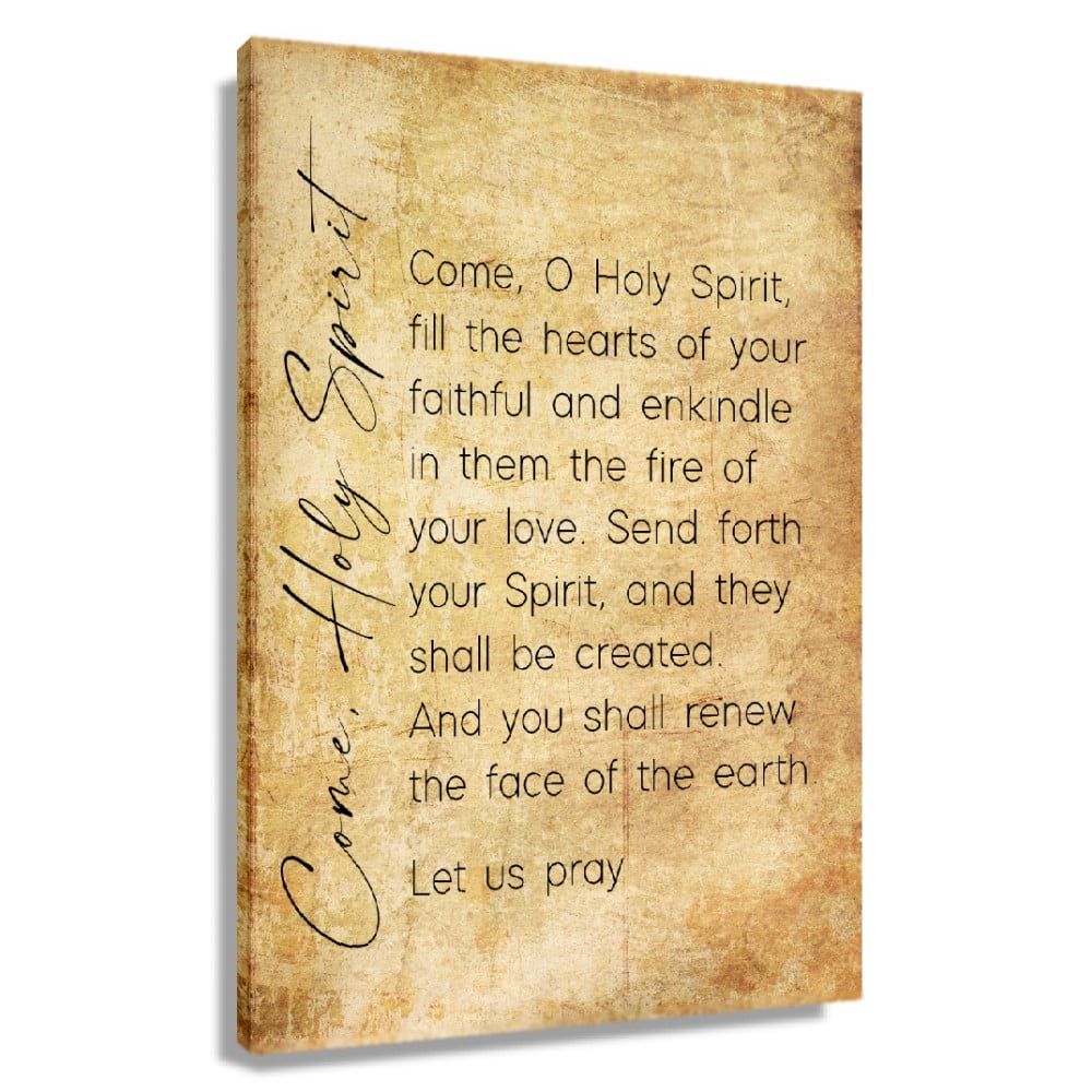 Come Holy Spirit Prayer Quotes Wall Art Retro Prints Poster Decoration