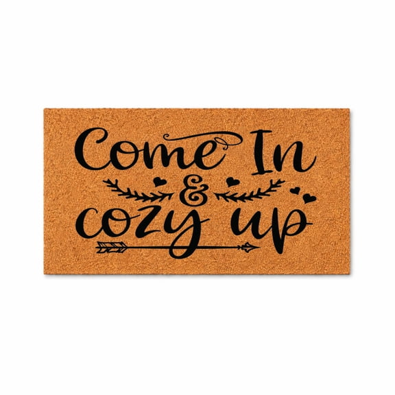 Come In And Cozy Up Doormat, Indoor Outdoor Entryway Welcome Mat, Decorative Front Porch Rug (16x24 inches) WoodByStu 5984