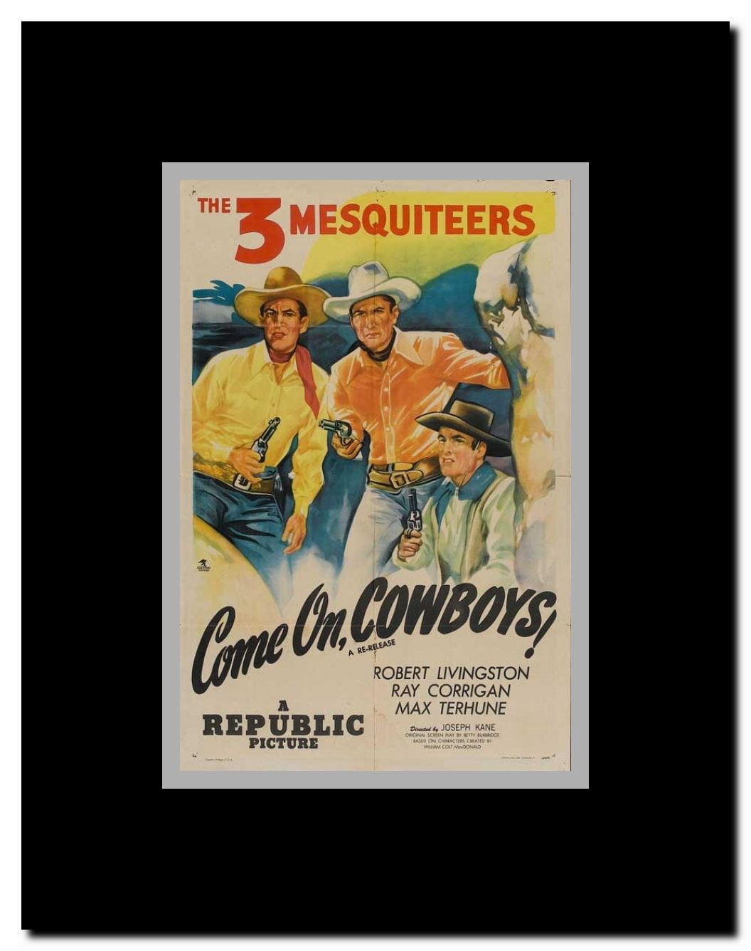 Come On Cowboys Framed Movie Poster