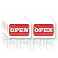 thumbnail image 1 of Come In We're Open Yard Sign 10 Pack of 24 Inch x 36 Inch Double Sided Weatherproof Heavy-Duty Plastic with Stake | Business Signage, Clear Messaging, Customer Ready | Made in USA, 1 of 7