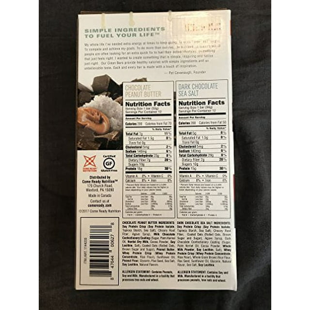 Come Ready Nutrition Clean Protein Bars (2 pack) 48 Total Bars 24