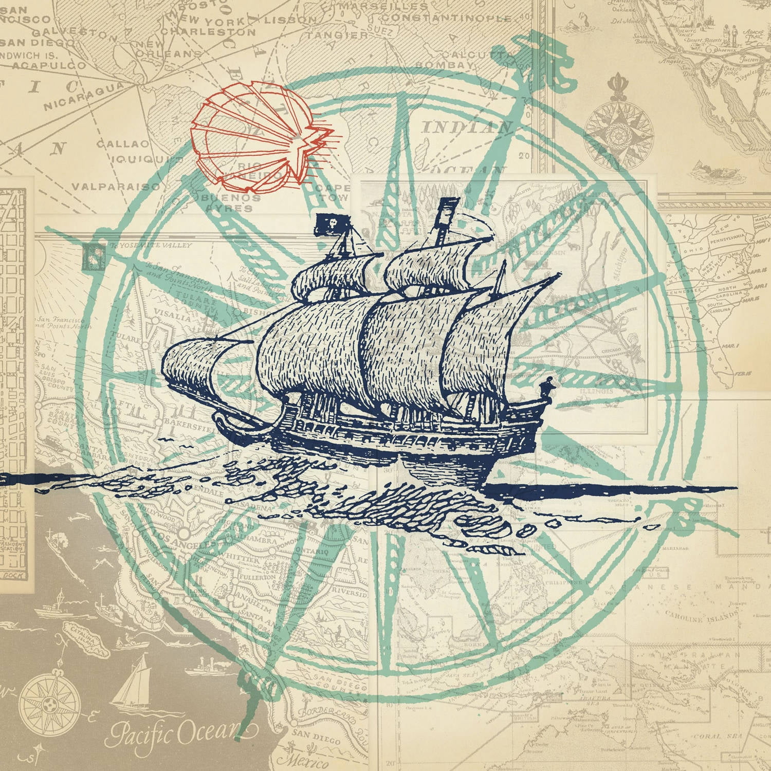 "Come Sail 2" Painting Print on Wrapped Canvas