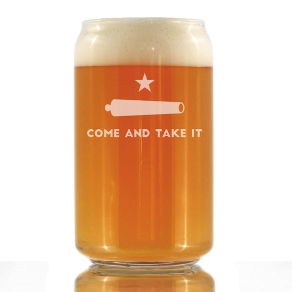 Come Take It - Beer Can Pint Glass - Texas Gifts for Texans - 16 Ounce