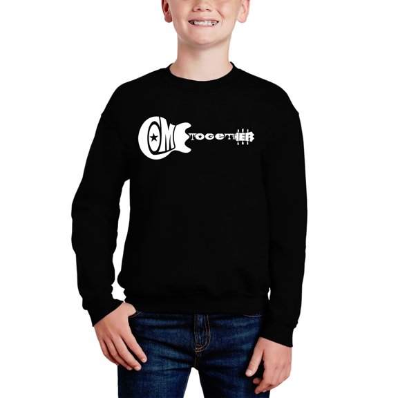 Come Together - Boy's Word Art Crewneck Sweatshirt