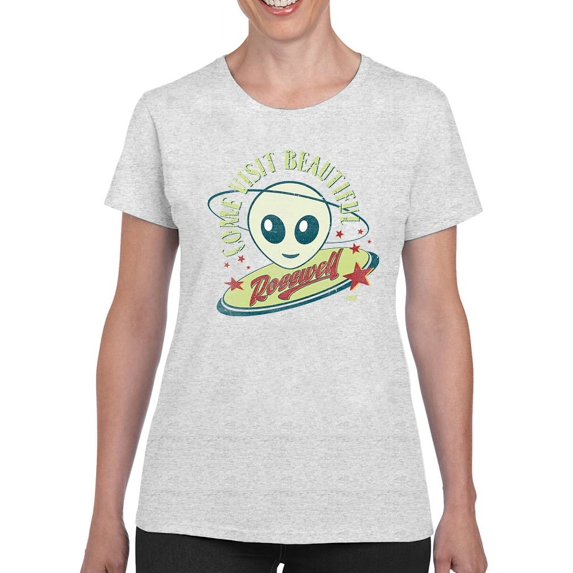 Come Visit Beautiful Roswell - Vintage Alien UFO Retro Graphic Women's T-shirt
