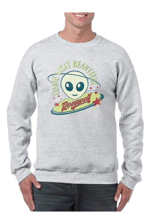 Come Visit Beautiful Roswell - Vintage Alien UFO Retro Men's Sweatshirt