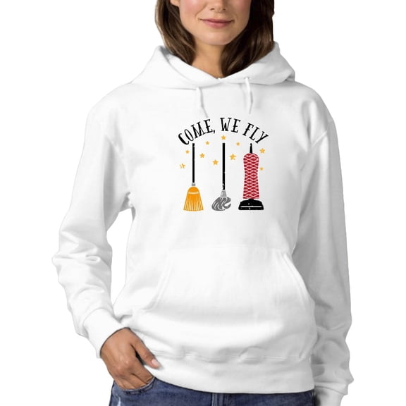 Come, We Fly Funny Image Hoodie Women -GoatDeals Designs, Female Large