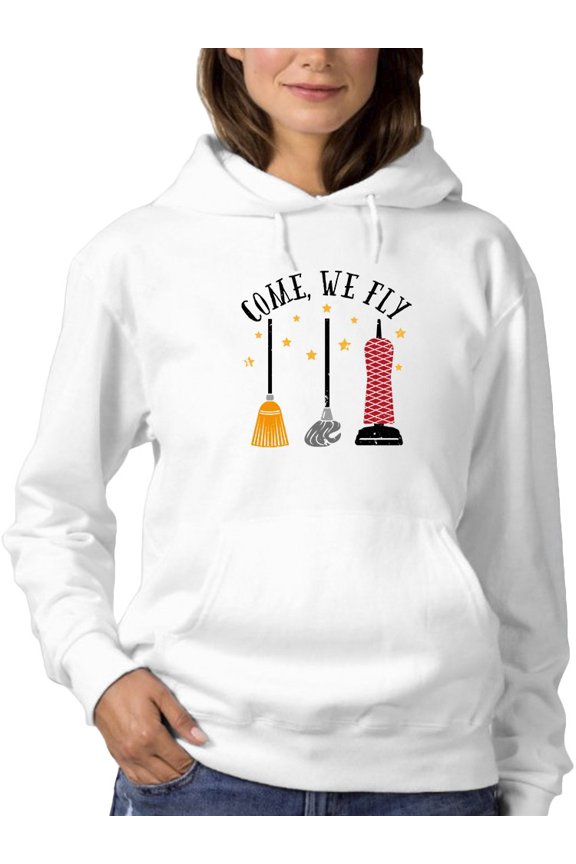 Come, We Fly Funny Image Hoodie Women -GoatDeals Designs, Female Medium