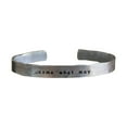 thumbnail image 1 of Come What May - Outside Message Hand Stamped Cuff Stacking Bracelet Personali..., 1 of 1