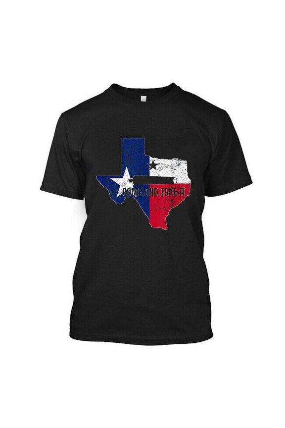 Come and Take It Texas Flag Canon 1836 State T-Shirt Size M to 3XL Made in USA