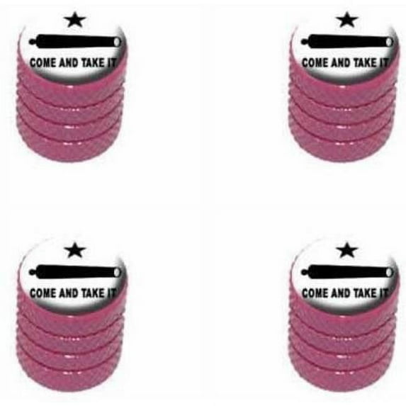Come and Take it Texas Flag Revolt Tire Rim Wheel Aluminum Valve Stem Caps, Multiple Colors