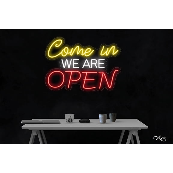 Come in We are Open-LED Neon Sign Made in USA