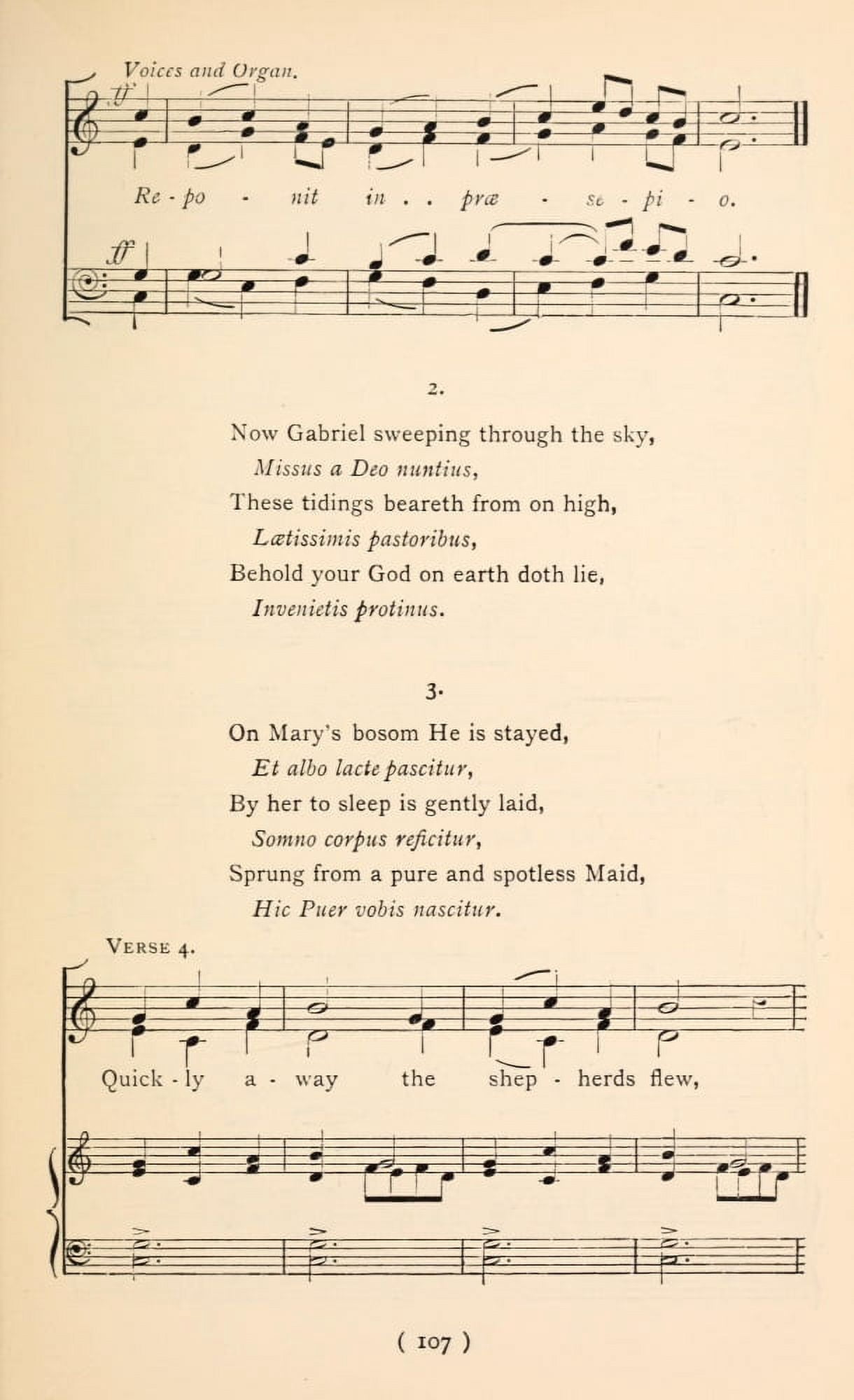 Come let us all Sweet Carols Sing 3 Christmas Carols New & Old 1850 Canvas Art - (18 x 24)