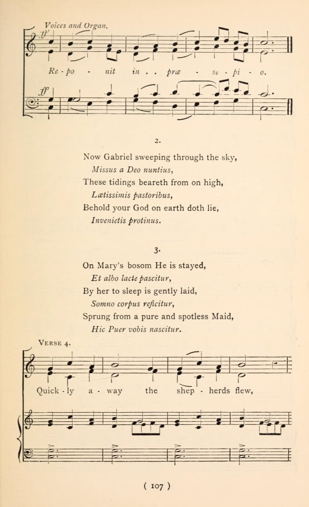 Come let us all Sweet Carols Sing 3 Christmas Carols New & Old 1850 Canvas Art - (24 x 36)