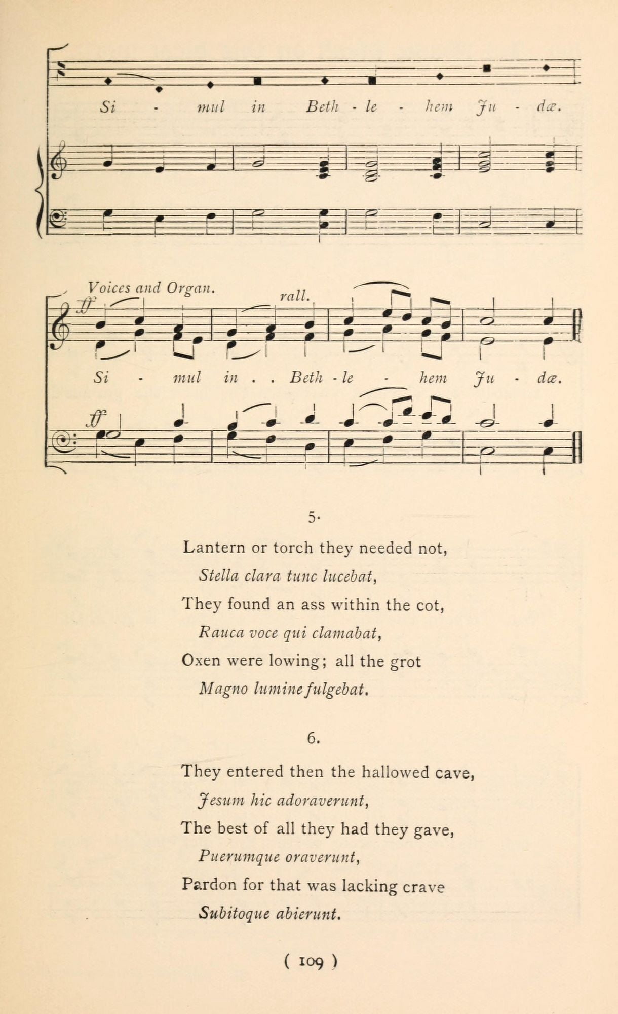 Come let us all Sweet Carols Sing 5 Christmas Carols New & Old 1850 Canvas Art - (18 x 24)