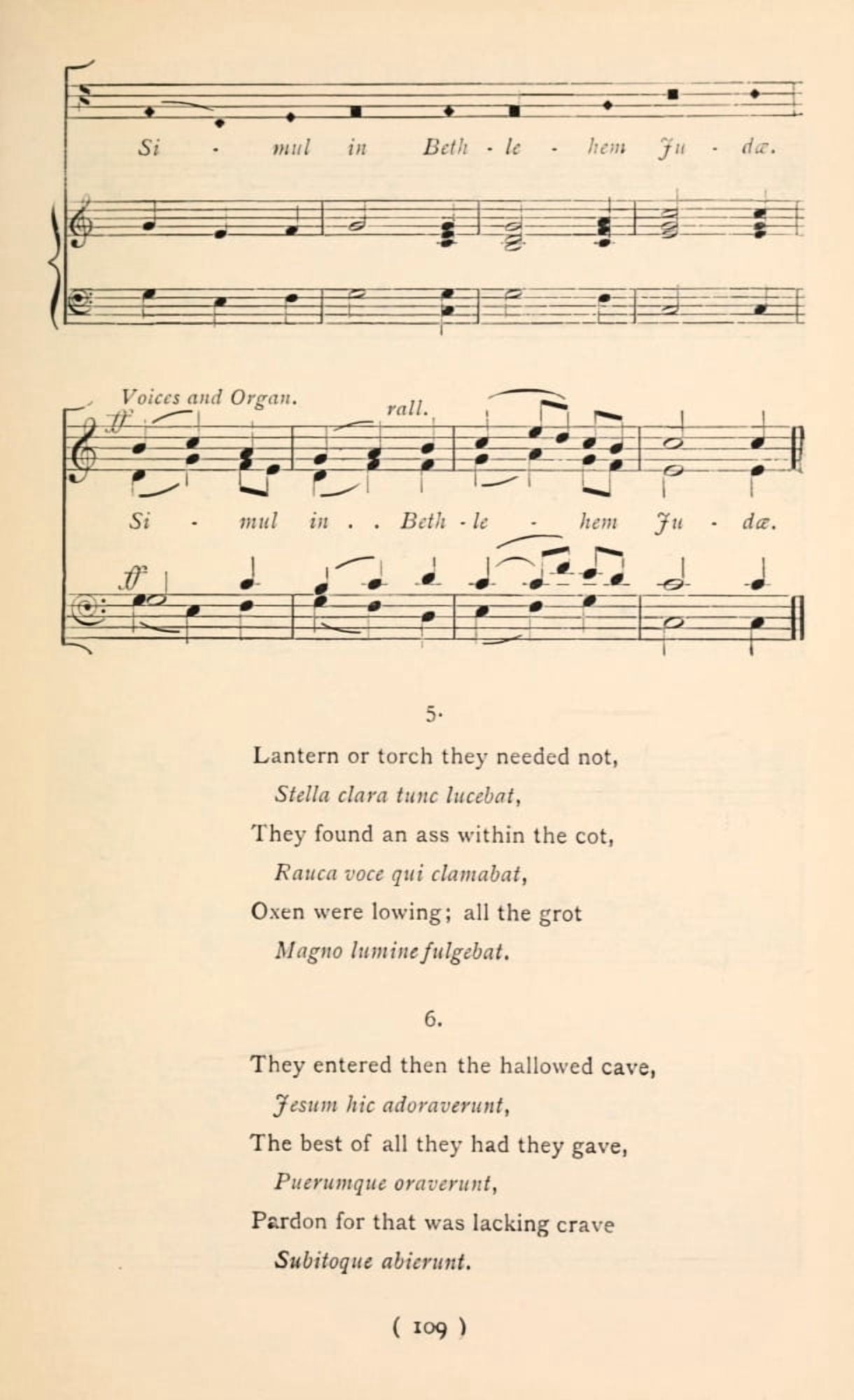 Come let us all Sweet Carols Sing 5 Christmas Carols New & Old 1850 Canvas Art - (24 x 36)