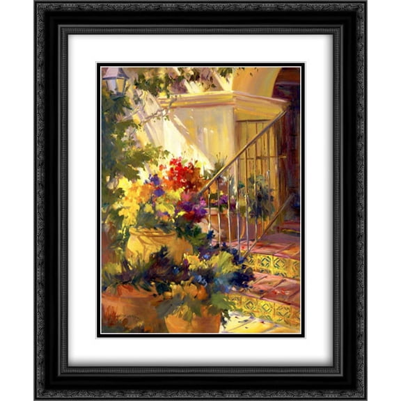 Come on In 2x Matted 20x24 Black Ornate Framed Art Print by Carr, Betty