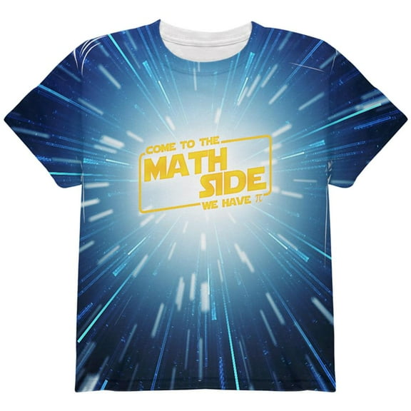 Come to the Math Side We have Pi All Over Youth T Shirt Multi YLG