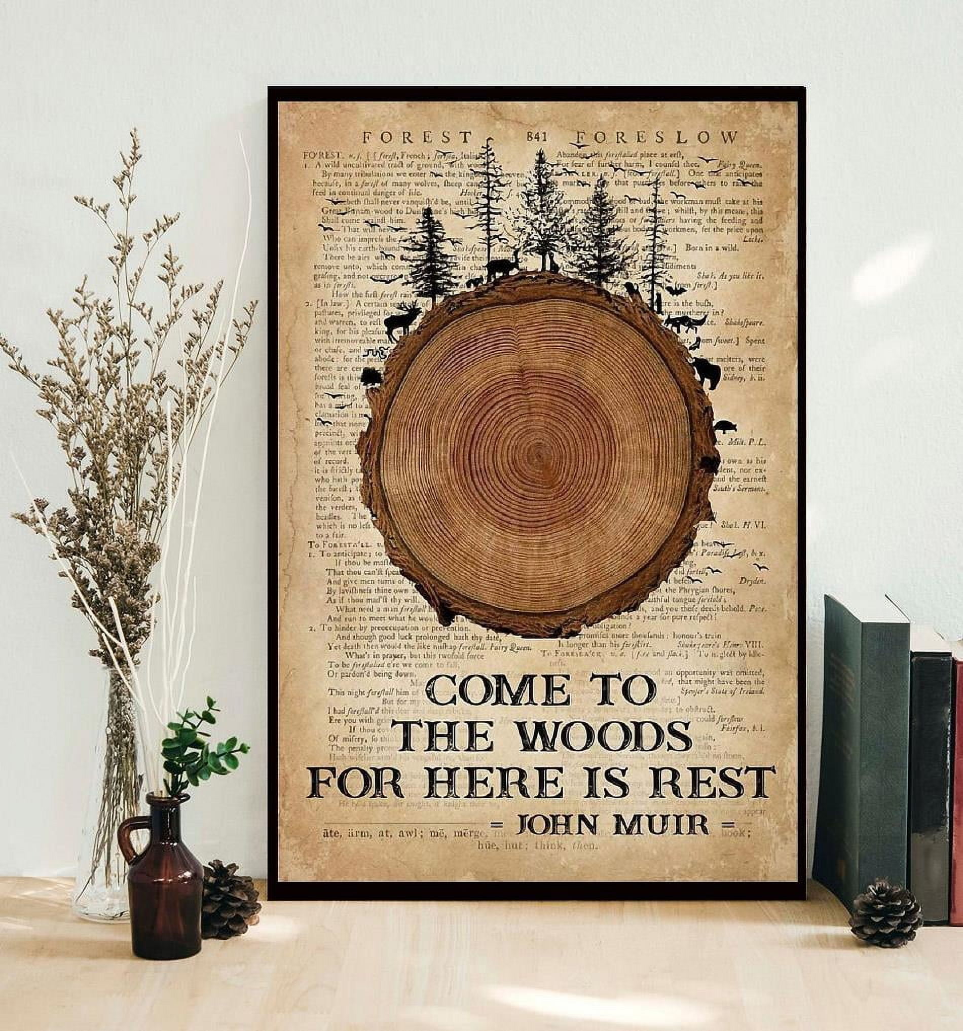 Come to the wood for here is rest forest John Muir poster 11 x 17 Inch ...